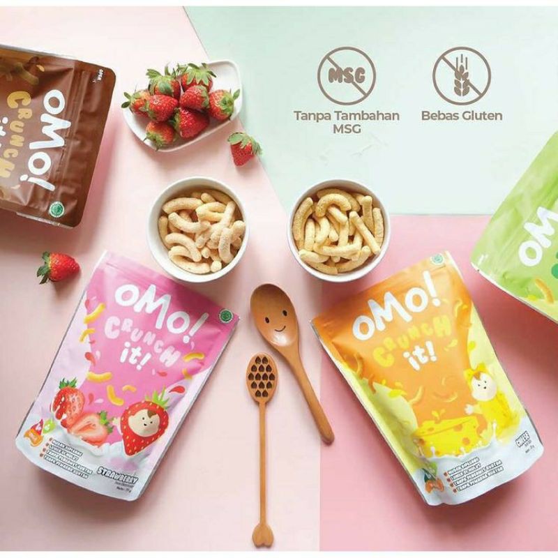 OMO Crunch It 25 gram / OMO! Healthy Snack 25 g / Omo ! Snack Cemilan Sehat Bayi 8 bulan+