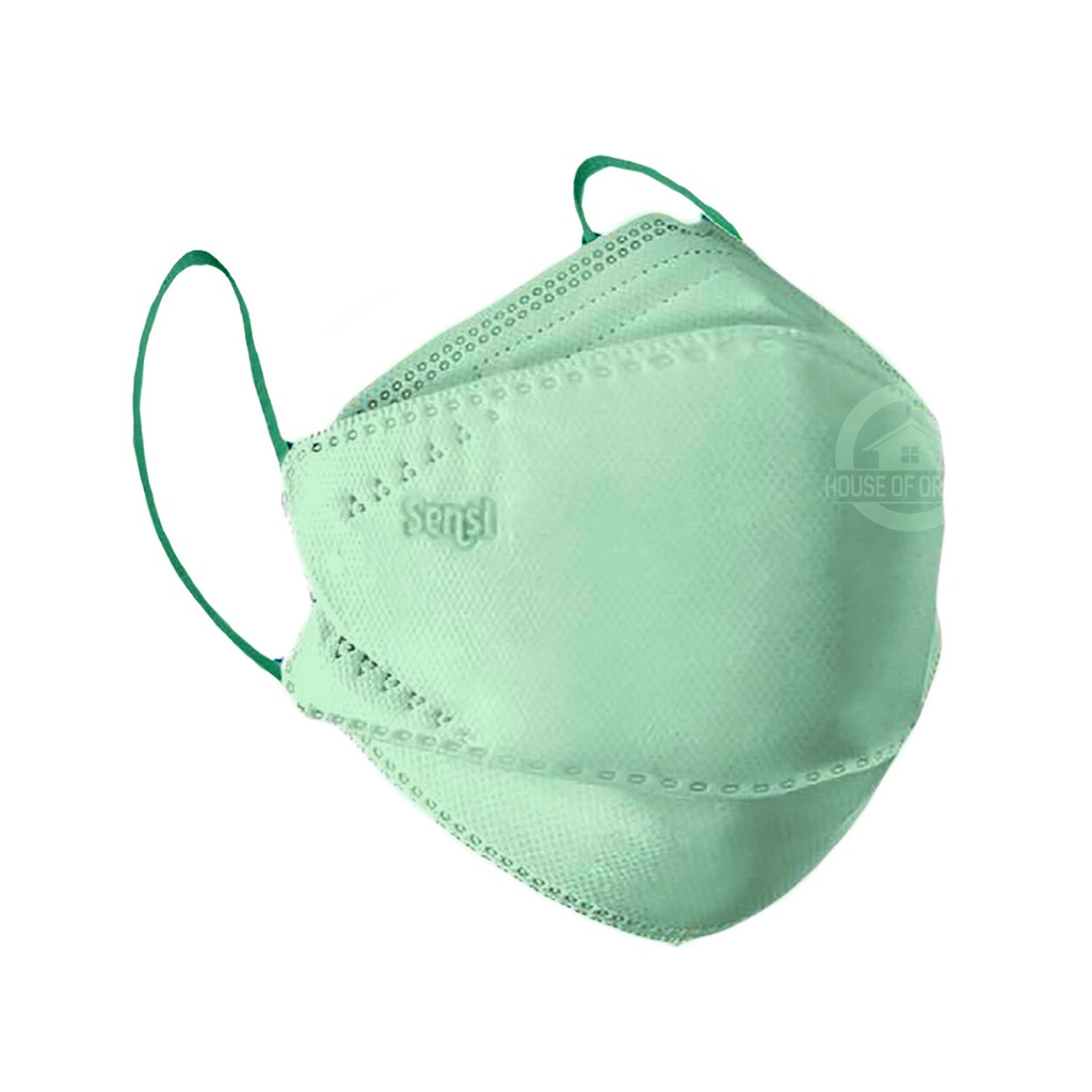 Masker Sensi Convex Mask 4-Ply Earloop Green 20 Pcs / 1 Box