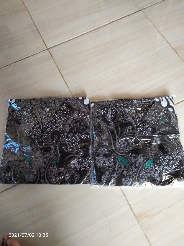 Atasan Batik Pria Lengan Panjang Kenongo Hem Padi Pekalongan M L Xl