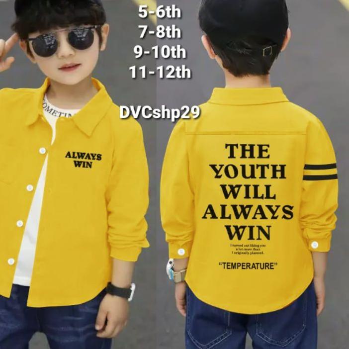 Star 7.7  DVC/ Kemeja WINZS Kids/ Kemeja Anak Pria/ Kemeja Anak Laki Laki/ Atasan Anak Laki Laki mur