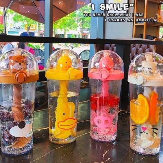 Botol Minum anak Shaker Pengaduk Anak Karakter Lucu Ukuran 500ml