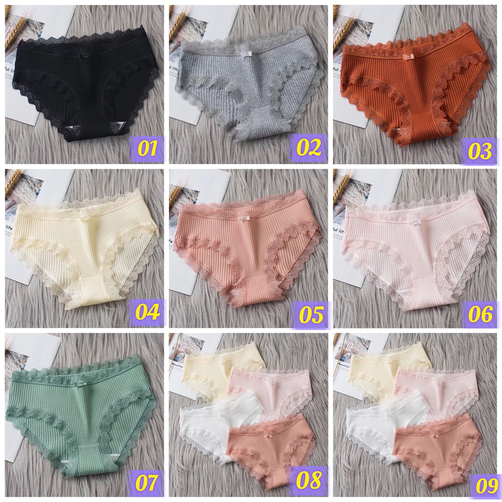 HUES.ID CD imut fashion Undies Celana Dalam Wanita Polos high quality katun import CD 2018