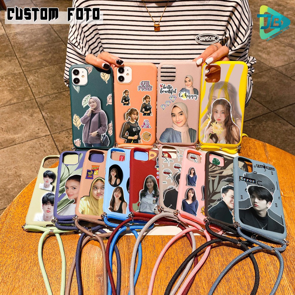 Softcase Custom Slingcase Tali Lanyard Candy Custom Iphone 5g 5s 6g 6s 7g 8g Se2020 6+ 7+ 8+ JB3187