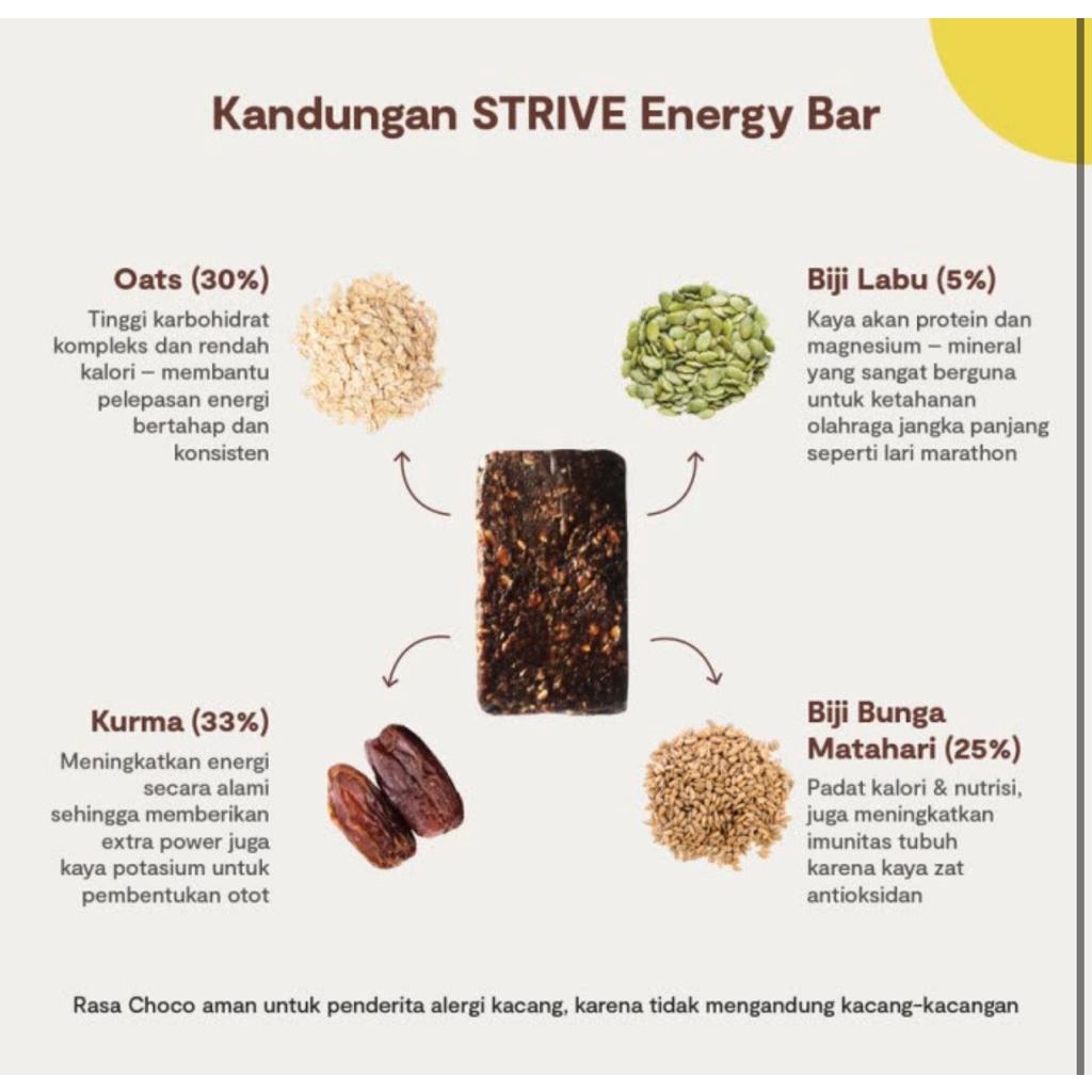 Snack Sehat Strive Energy bar 40g