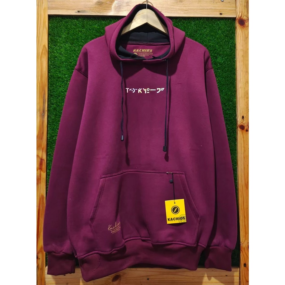 Talking Sweater Hoodie Distro Kachios Original Premium TERLARIS Jaket Hoodie Pria/Wanita Ungu Burgundi Oversize
