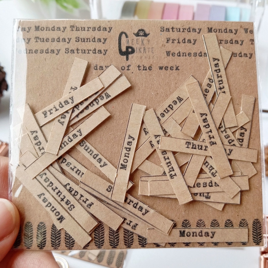 

Sticker Deco Old Days Vintage Scrapbook DIY Journal Planner| Sticker Vintage Bujo| Vintage Sticker Days of the Week | Sticker Vintage