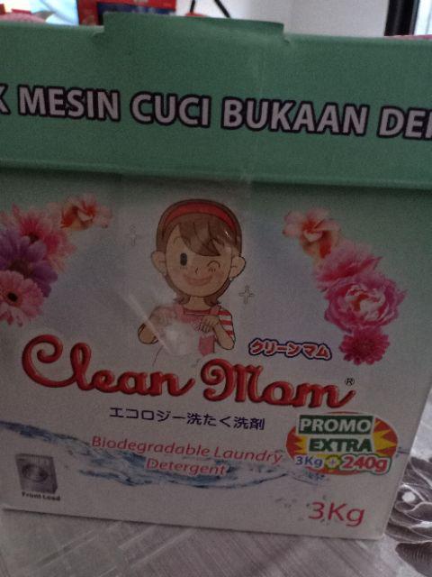 Deterjen Clean Mom Sabun Cuci Baju Bubuk  3 Kg