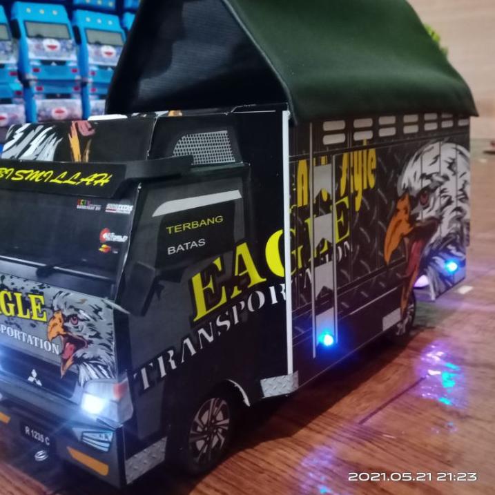 Terbagus.. Mainan Miniatur Truk Oleng Elang 42 CM Canter Mania Truk Tampan