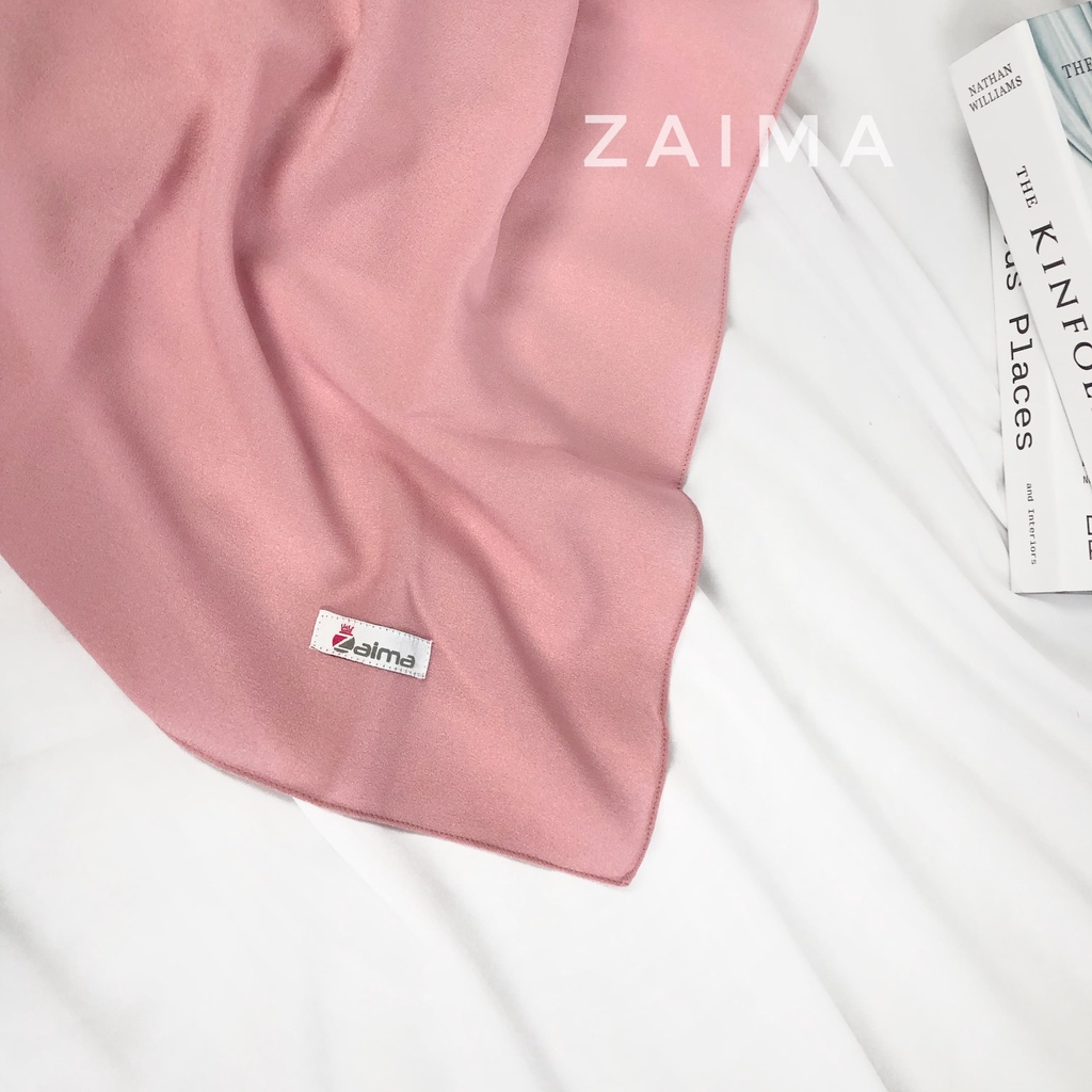 Pashmina Jumbo 220 x 120 cm Diamond Crepe Lebar Syari'i Tebal-Dusty Pink