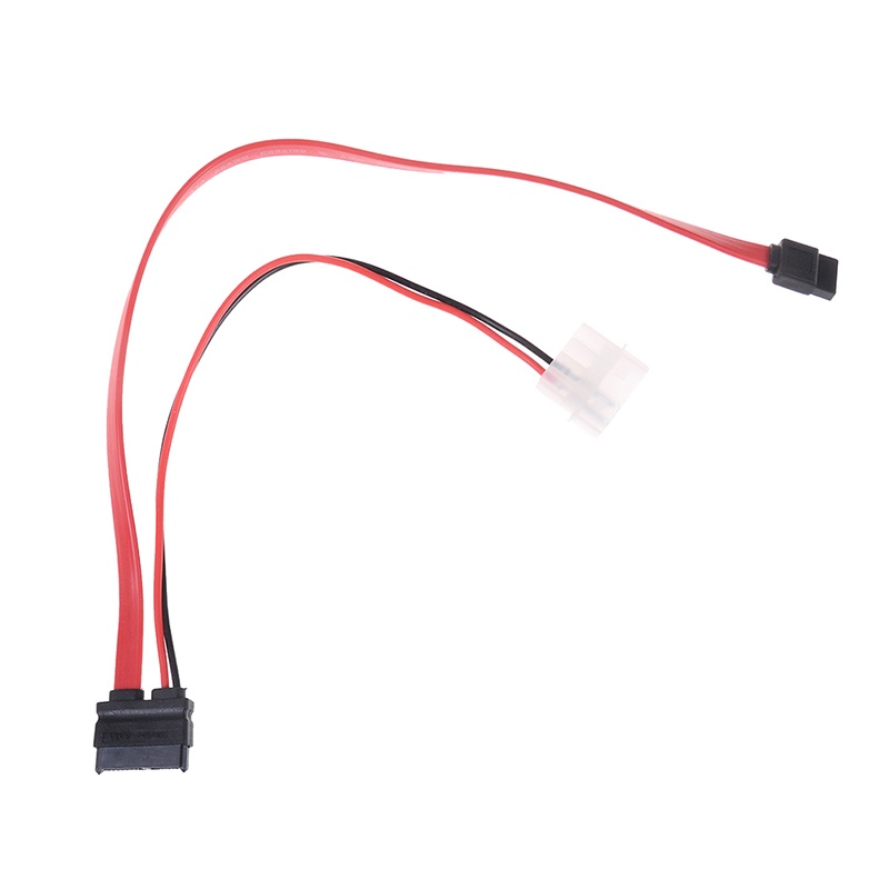 {LUCKID}7+6 Pin slimline sata cable for slim latop SATA DVD+/-RW Drive power cord to PC