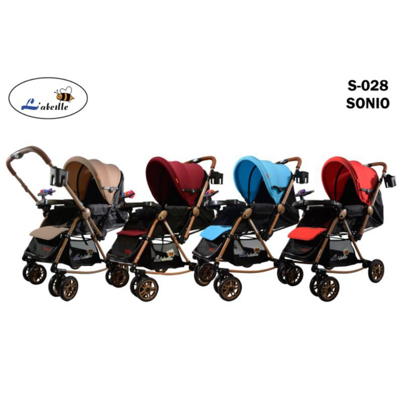 Makassar - Stroller Bayi Reversible Handle Labeille Sonio S-028 / Kereta Dorong Bayi Labeille Sonio