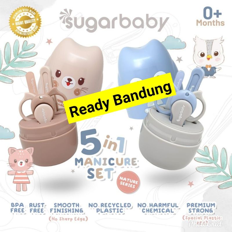 Sugar baby Manicure Set 4in1 5in1 2in1 Baby Nail &amp; Hair Kits Perlengkapan Perawatan Kuku dan Rambut Bayi  Babycare set Gunting kuku bayi Nail clippers baby Set Manicure Set Bayi Kualitas SUGARBABY GUNTING KUKU BAYI SISIR BAYI SISIR GUNTING BAYI