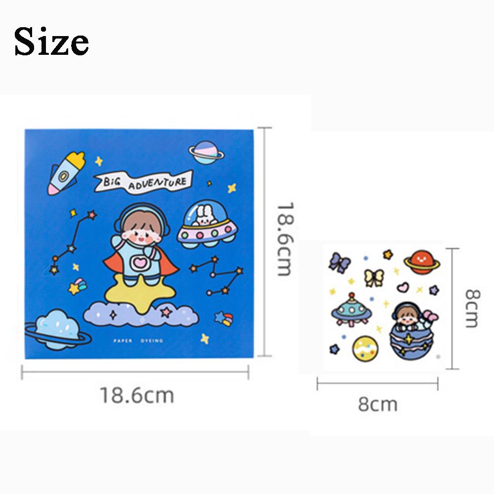 Lanfy Stiker Motif Astronot Kawaii Untuk Dekorasi Scrapbook / Album Foto / Diary DIY