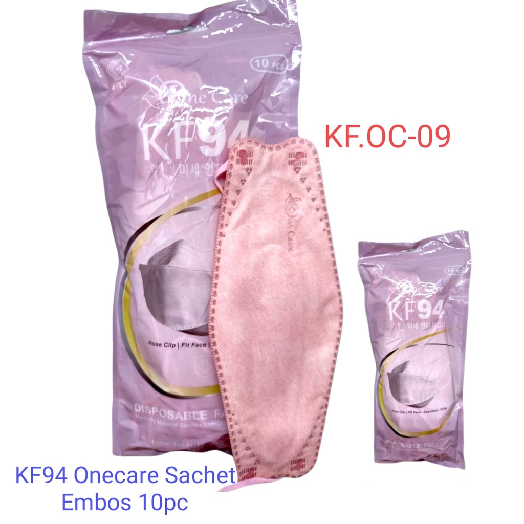 Masker KF94 Onecare Sachet Embos Best Premium Quality isi 10pc