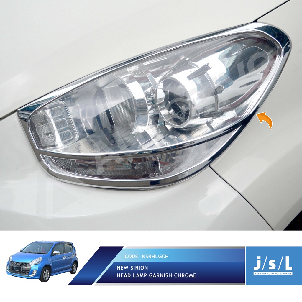 New Sirion Garnish Lampu Depan/Head Lamp Garnish Chrome JSL
