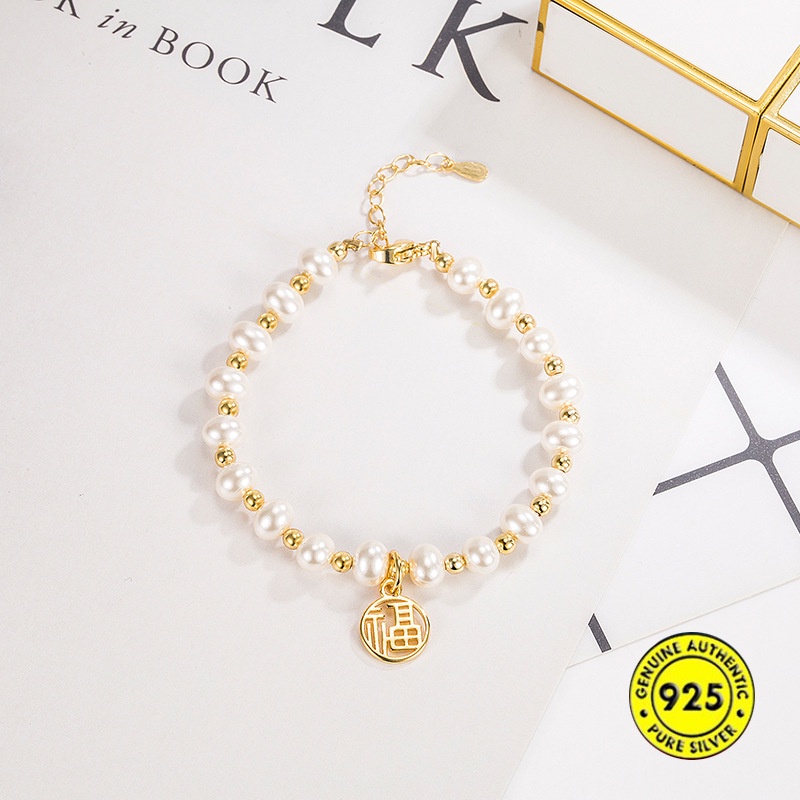 Gelang Mutiara 18K Dold Blessing Card Untuk Wanita