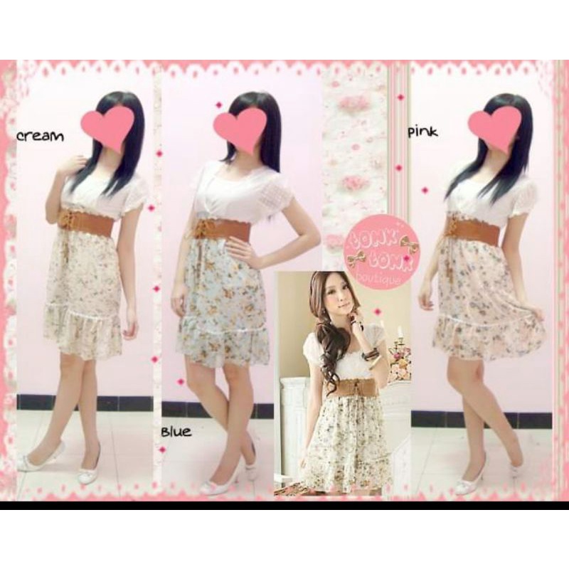 preloved flower dress / minidress /dress sale /korean dress