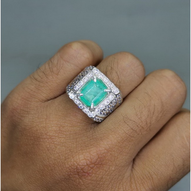Batu Cincin Akik Asli Emerald Zamrud Kolombia Berkualitas