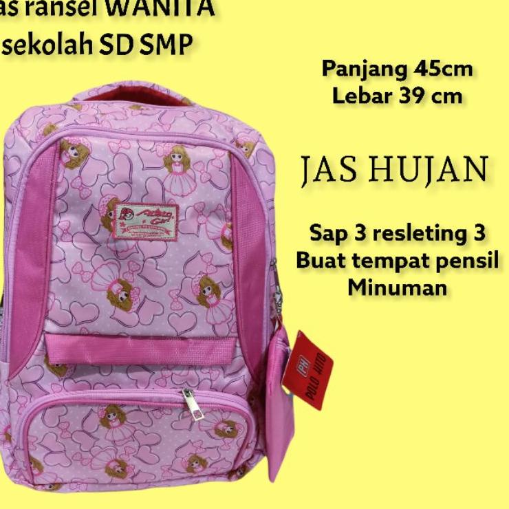 Best Seller.. tas ransel sekolah wanita SD SMP terbaru 2022