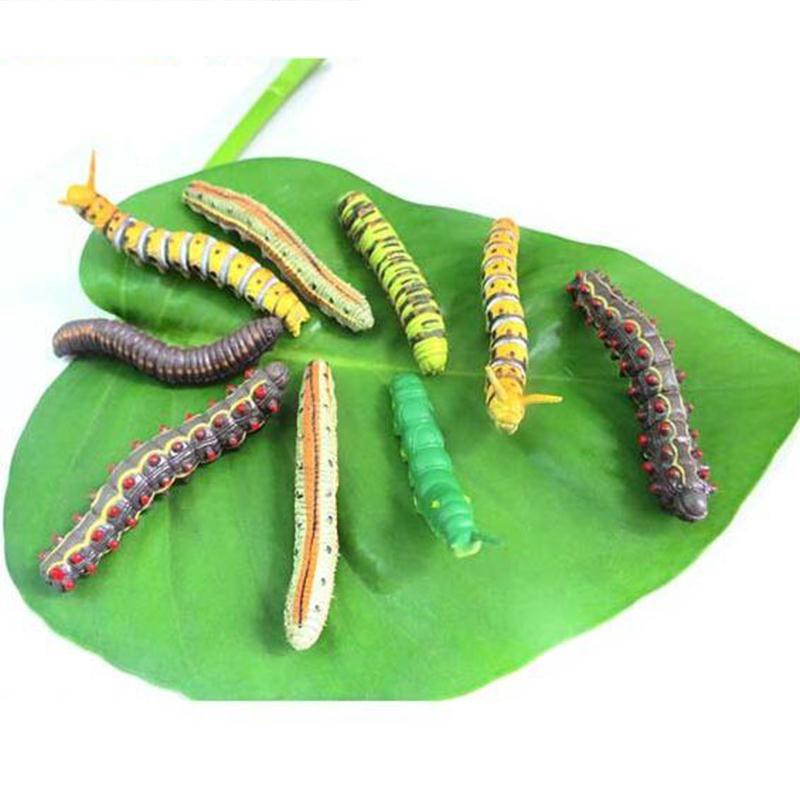 Mainan Simulasi Hewan Serangga Ulat Bulu Warna Acak Untuk Trik
