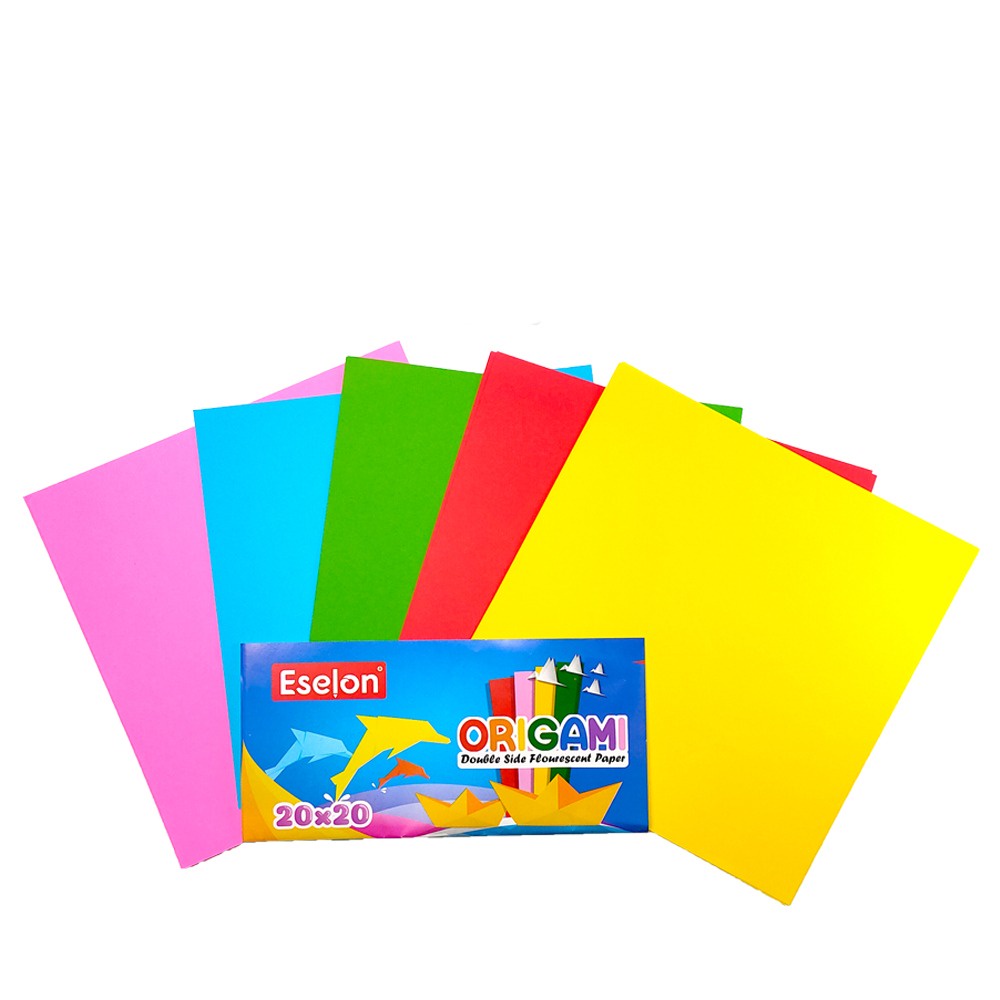

[20 Lembar] Kertas Origami 2 SISI WARNA
