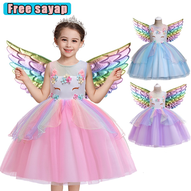 Grosir DRESS UNICORN ANAK / DRESS TUTU UNICORN / GAUN ULANG TAHUN PESTA UNICORN ANAK