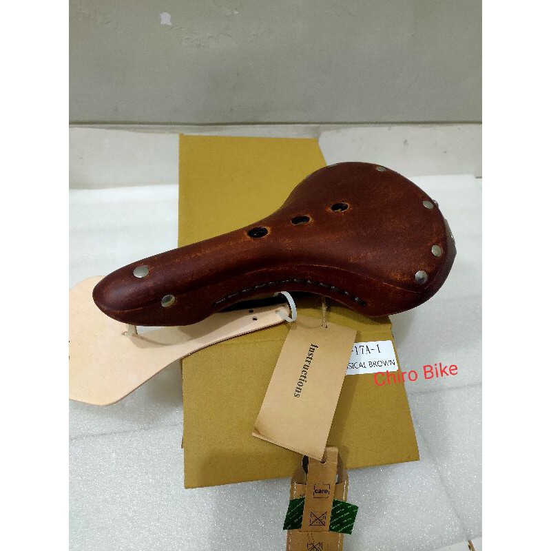 sadel kulit gyes CL-17A classical brown