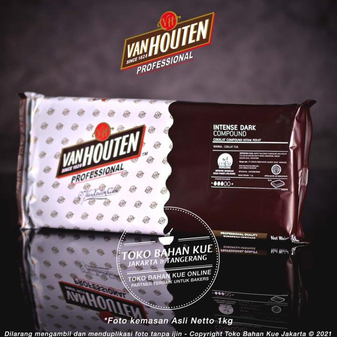 [COD] Van Houten - Intense Dark Chocolate Compound 1kg Coklat Batang Cokelat [COD]