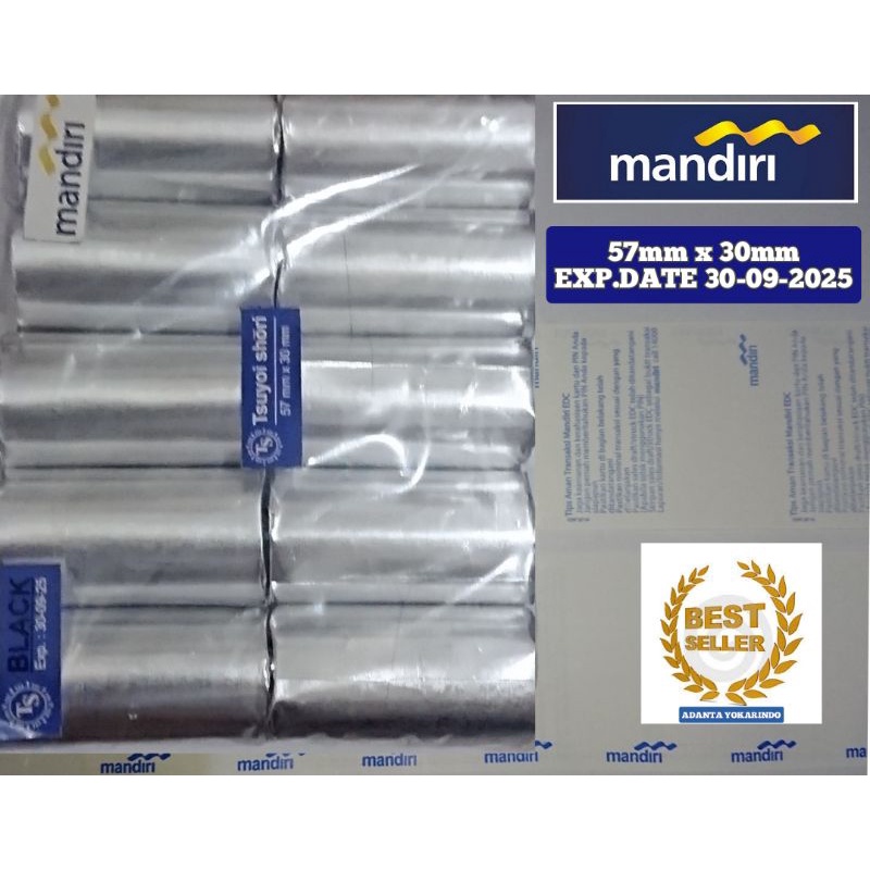 

KERTAS THERMAL STRUK MANDIRI 58mm x 30mm PAPER ROLL