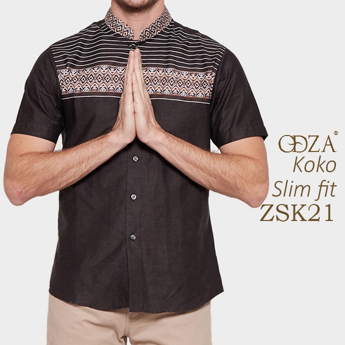 keren Jasko / Baju Koko Tangan Pendek Slim Fit / Kemeja Koko / Kemko OM52