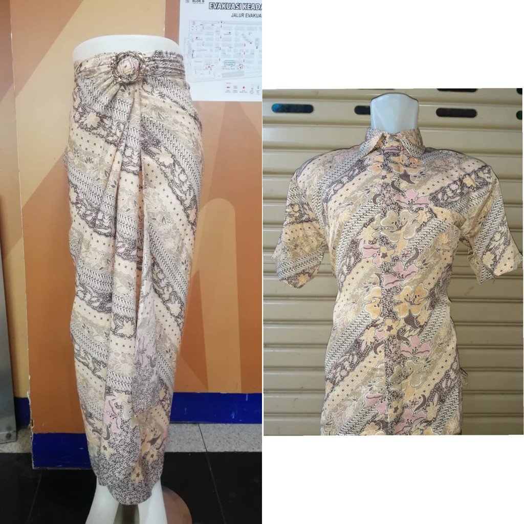 Couple Rok Lilit Dan Kemeja Batik