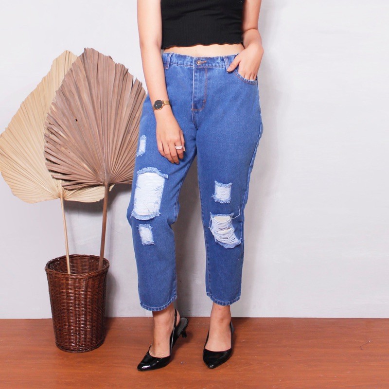 BOYFRIEND SOBEK LAPIS JEANS MEDIUM / BOYFRIEND DIVARY / BOYFRIEND JUMBO SOBEK / BOYFRIEND RIPPED