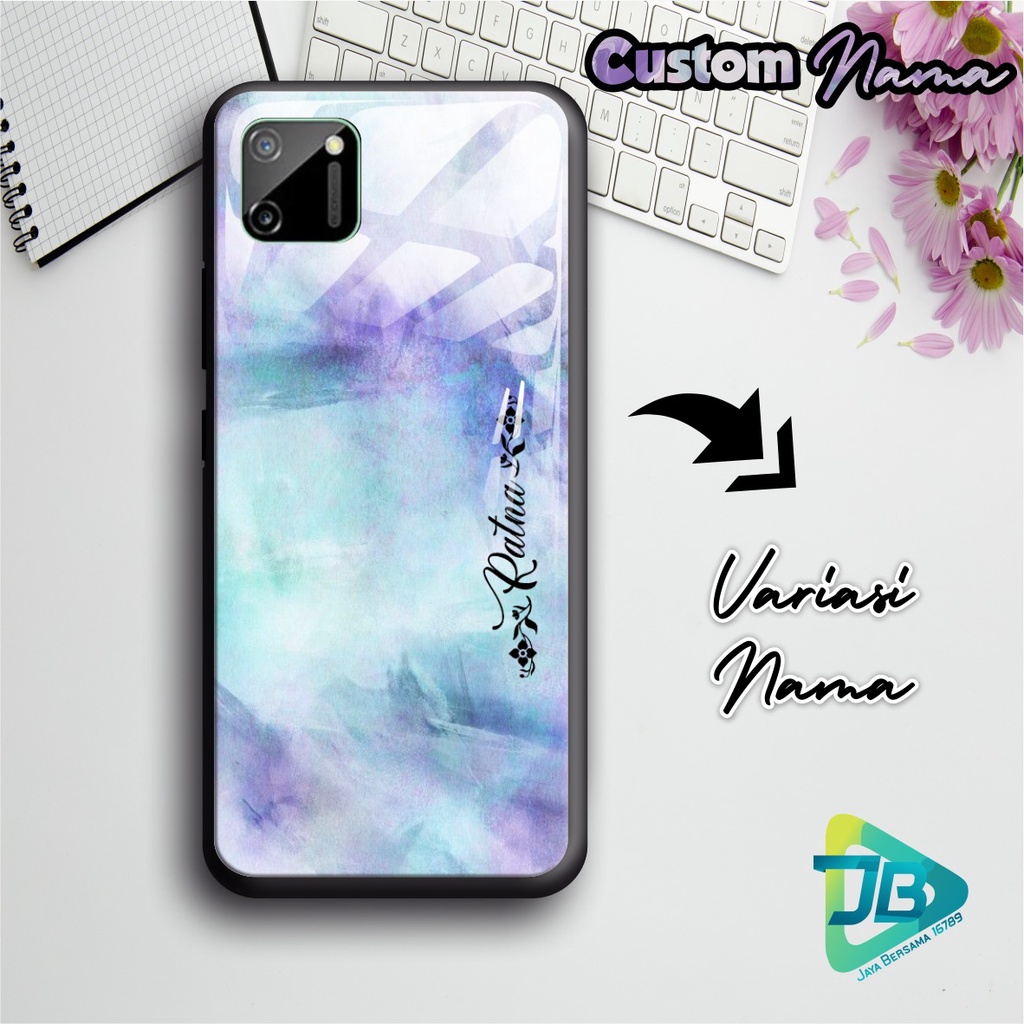 SOFTCASE BACK CASE GLASS KACA CUSTOM NAMA OPPO VIVO XIAOMI SAMSUNG REALME IPHONE ALL TYPE JB4867