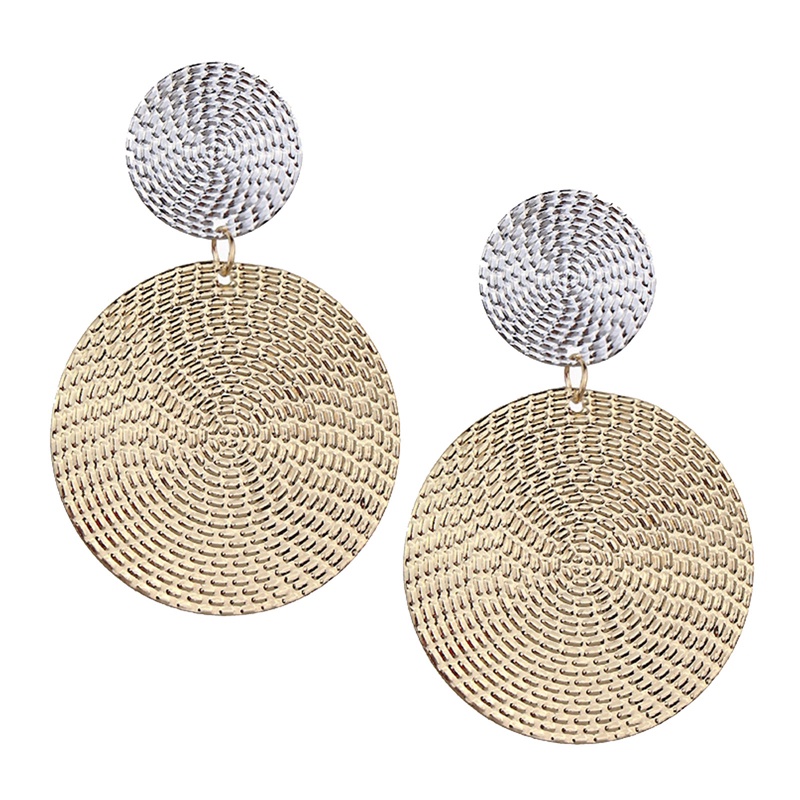 Anting Liontin Lingkaran Besar Warna Matching Untuk Perhiasan Wanita