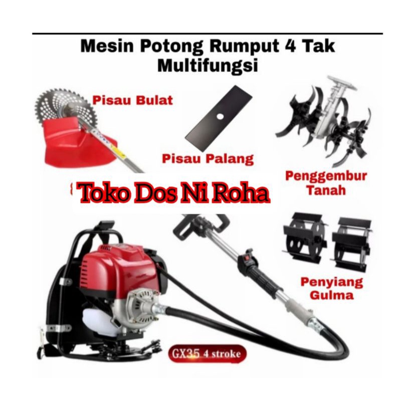 Mesin Potong Rumput Serbaguna 4TAK Penggembur Tanah