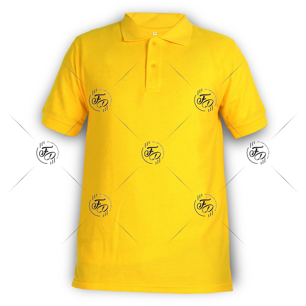 PREMIUM POLO SHIRT KUNING  MAS Lengan Pendek Kaos  Kerah  