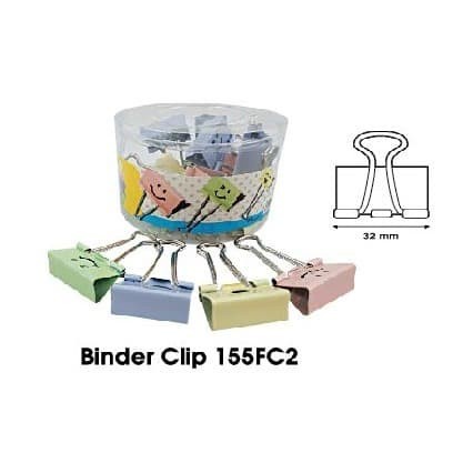 

(1pcs/ 1biji) BINDER CLIP JOYKO 155FC2 SMILEY Ukuran 32mm