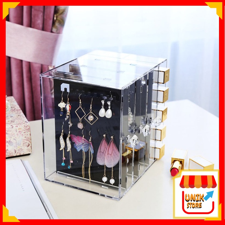 UNIK - R7052 Rak Anting Aksesoris Wanita / Kotak Penyimpanan Anting Anting / Rak Anting Multifungsi