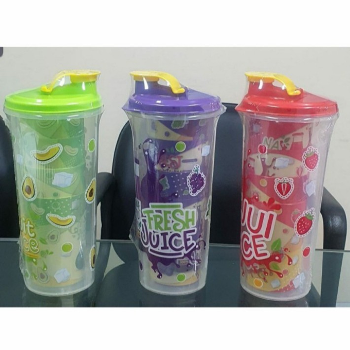 *COD* Botol Biggy Buah / Botol set Gelas / Teko set gelas