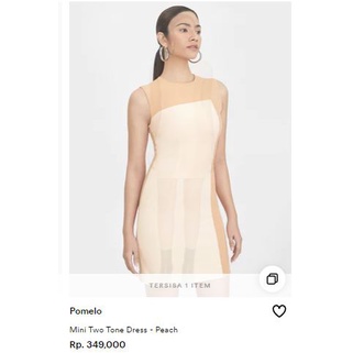 Pomelo Mini Two Tone Dress - Peach