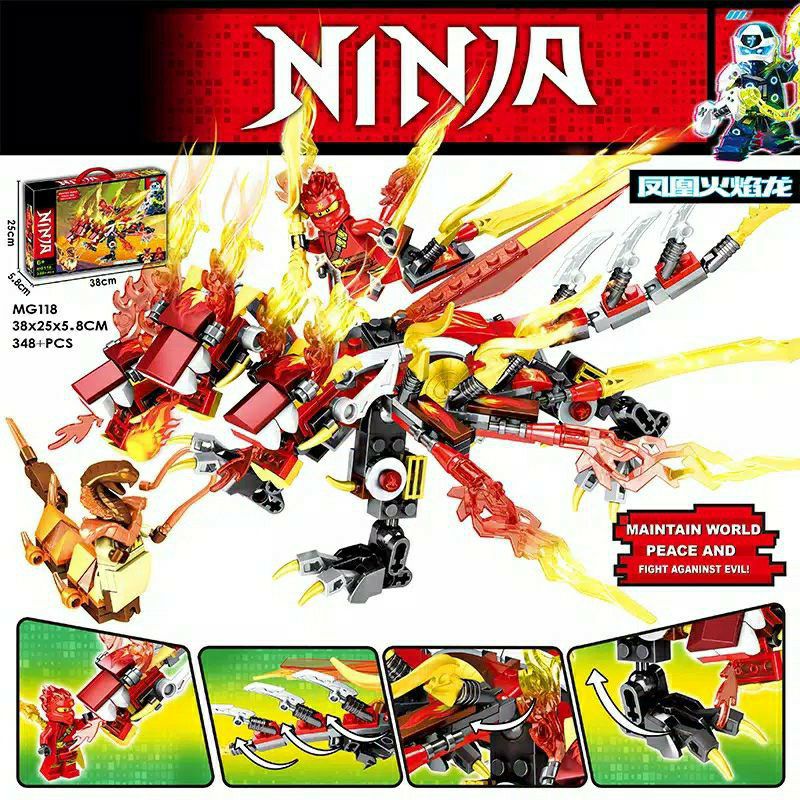 Brick ninjago MG 118 Red Phoenix Fire Kw
