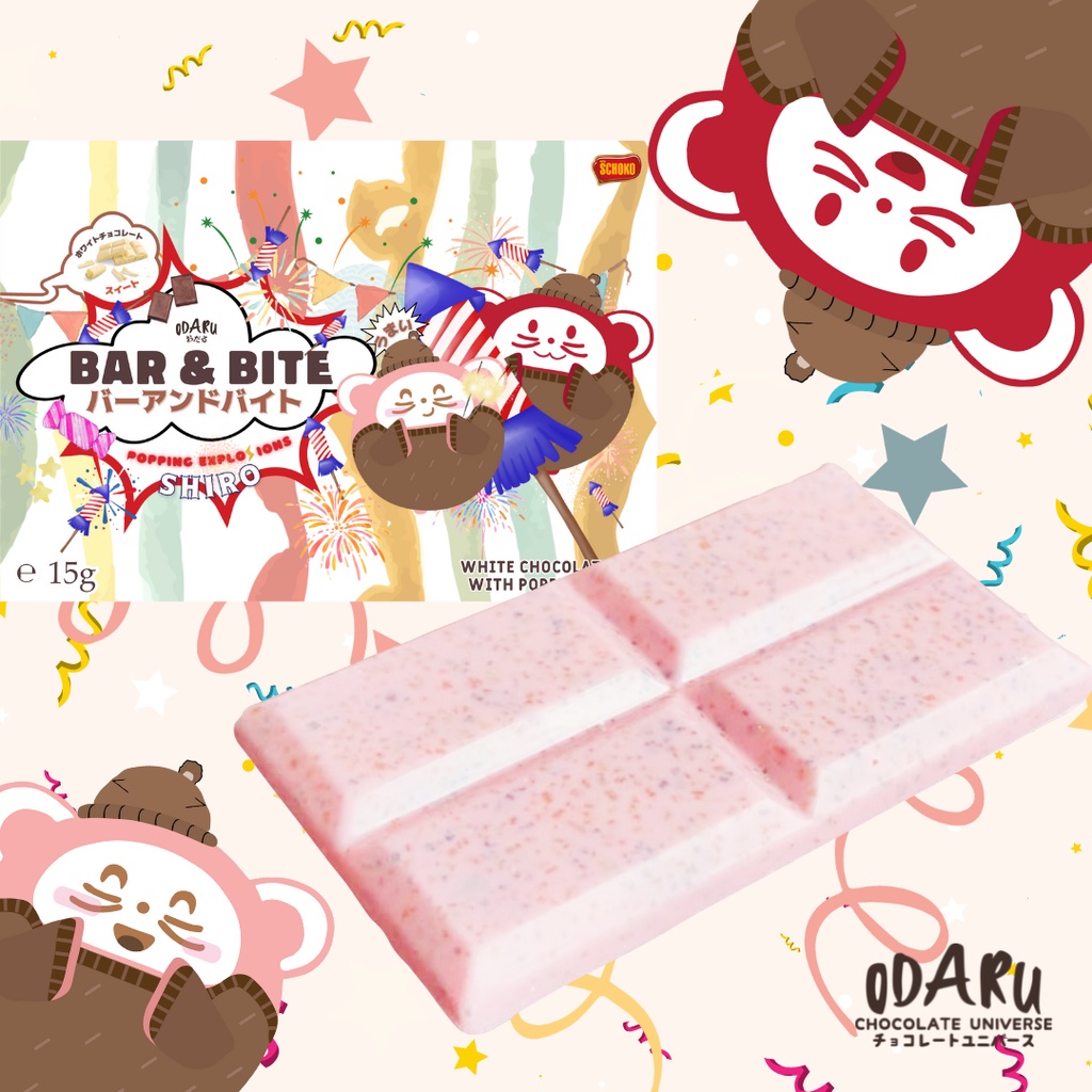 

ODARU BAR&BITE with Popping Explosions - Shiro - White Chocolate
