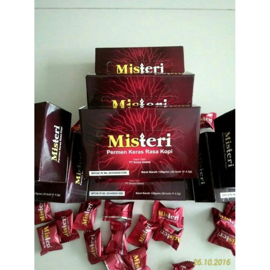 

DISKON Aseli Misteri Ginseng & Coffee energetic candy (permen kopi) BPOM isi 30pcs