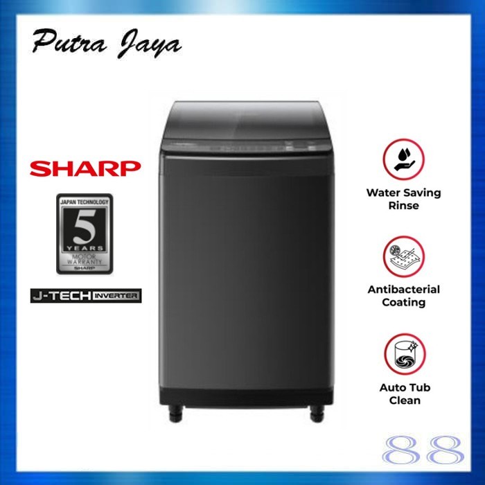 Sharp Mesin Cuci 1 Tabung 8.5KG ES-M8500XT-SA / ESM 8500 XTSA / 8500XT