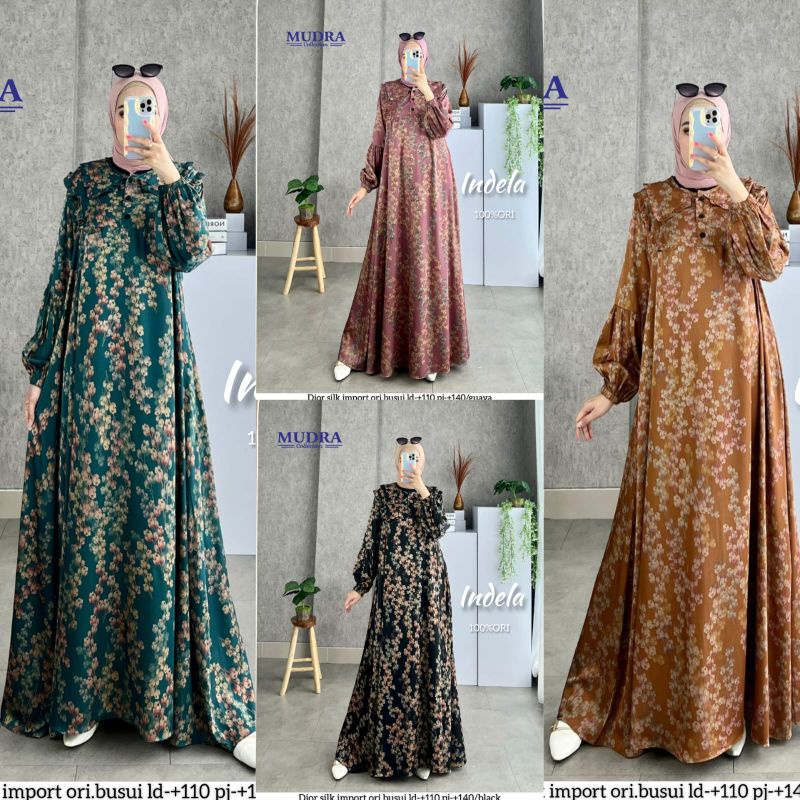 Dress maxi / dress dior silk / Dress busui /Indela Dress Ori