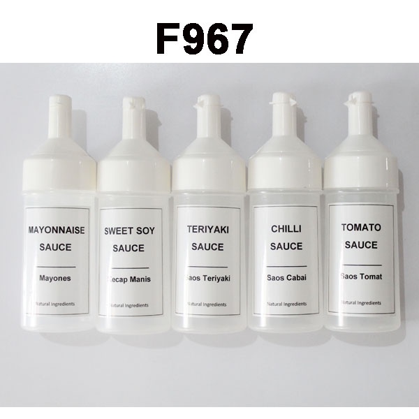 F967 Botol Kecap estetik PLASTIK UNIK 250 ML BOTOL SAOS TEMPAT SAOS BOTOL MINYAK WIJEN BOTOL MAYONAI
