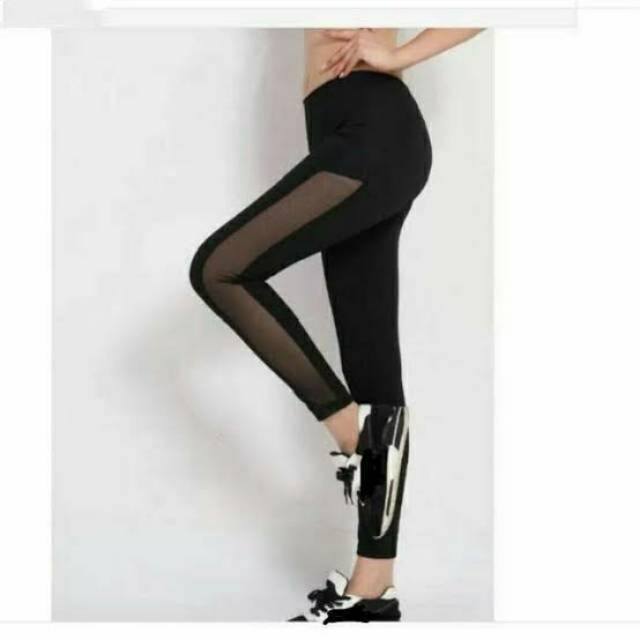 CELANA SPORT PANJANG TILE SAMPING  1716 / CELANA LEGGING SPORT MUAT BESAR 04