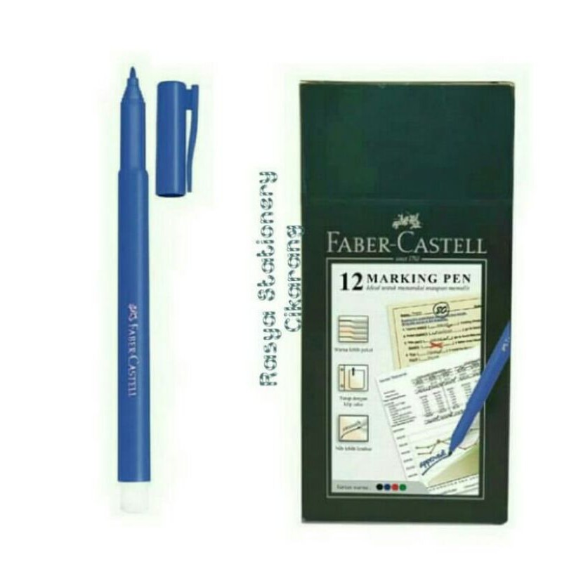 

Faber - Castell Marking Pen New Combine blue Ink 1 Box isi 12 pcs