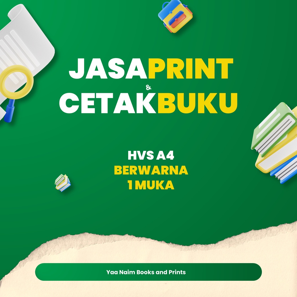 JASA CETAK/PRINT [HVS A4 1 SISI BERWARNA]