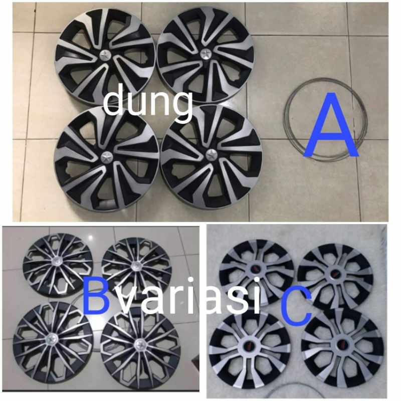 NEW Dop velg cover tutup whelldop list chrome ring 13 & 14 mobil universal Agya Ayla Kijang Carry